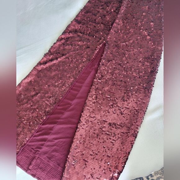 Bcbg maxazria sequins front slit v neck gown dress - Picture 13 of 16